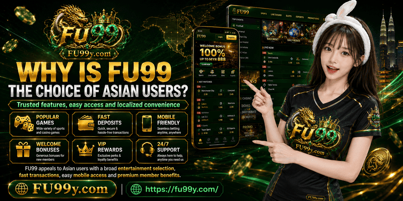 Asian users choosing FU99 for mobile convenience, secure access, diverse entertainment options, and smooth platform navigation.